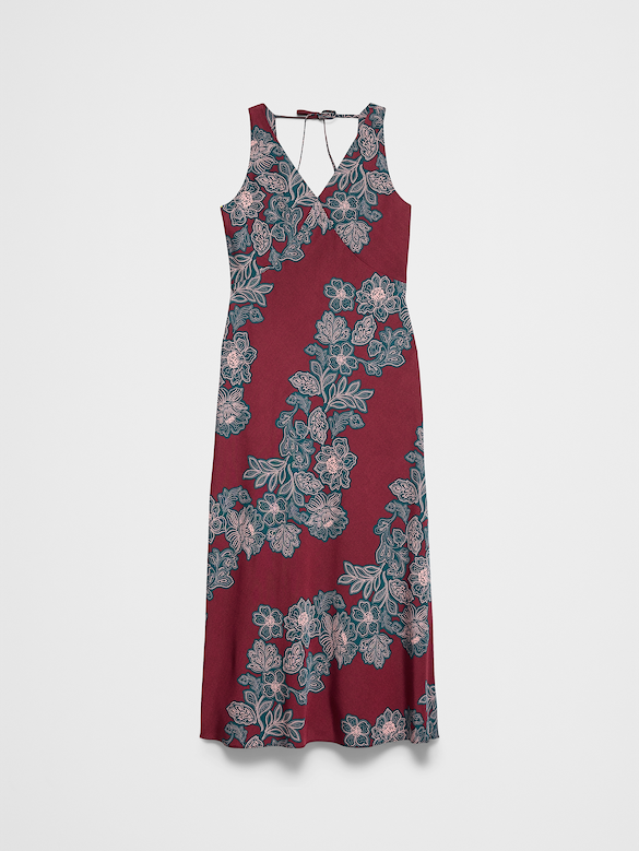 Bias-Side Slit Maxi Dress