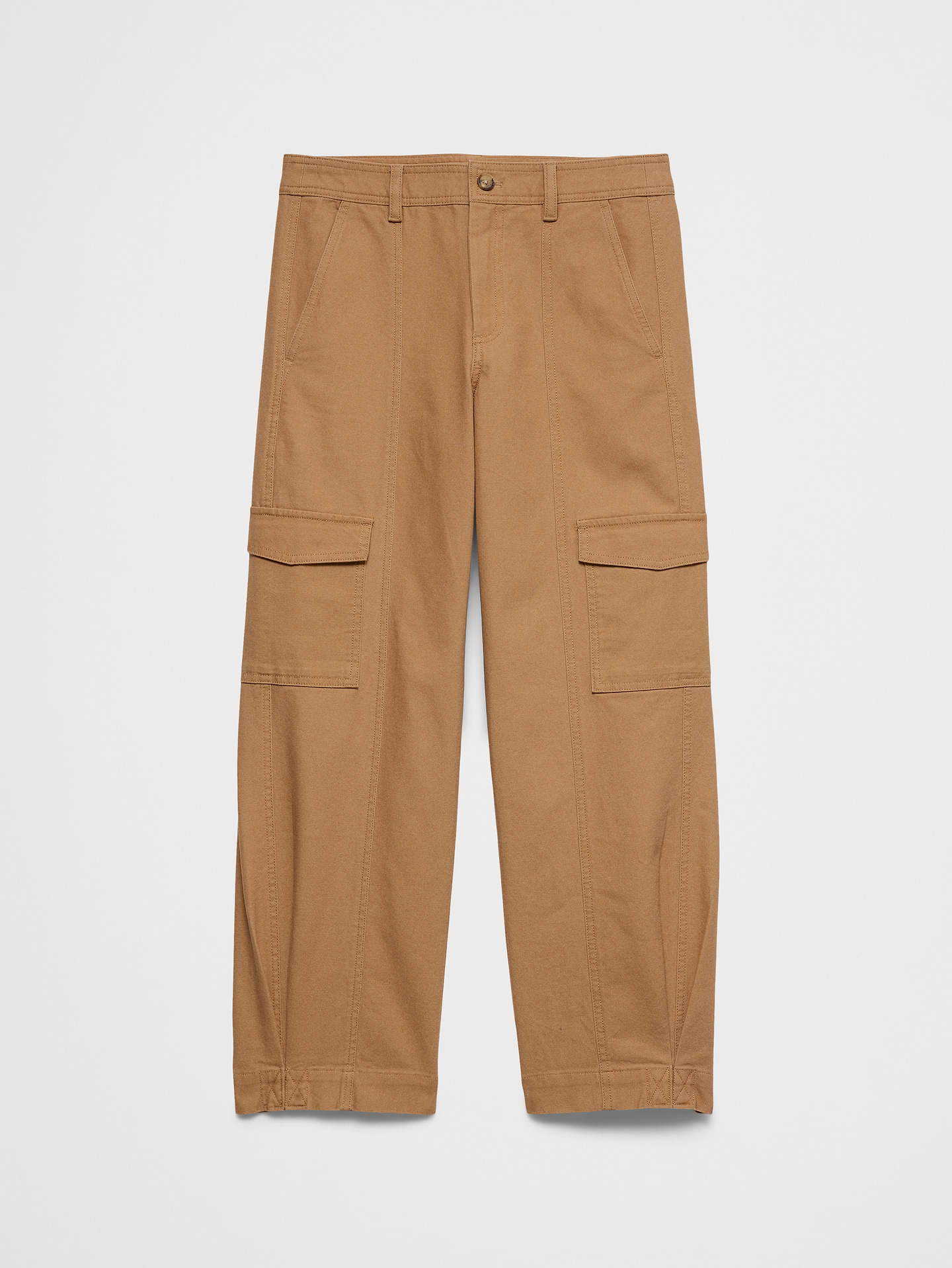 Image number 4 showing, Tapered Mid-Rise Cargo Cotton Canvas Pant