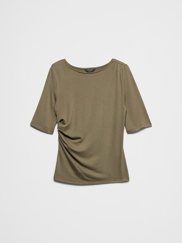 Soft Luxe Side-Ruched Top