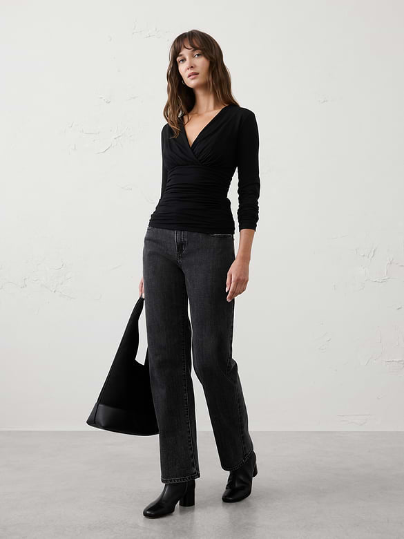 Soft Stretch Shirred Top