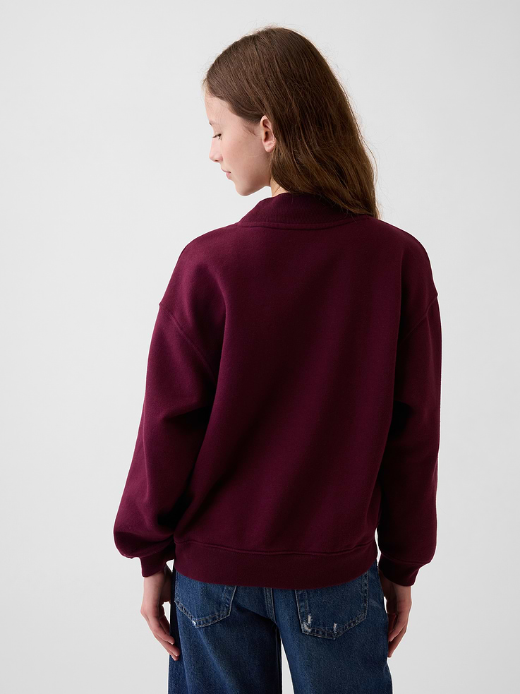 Image number 3 showing, Kids VintageSoft Oversized Mockneck Logo Sweatshirt