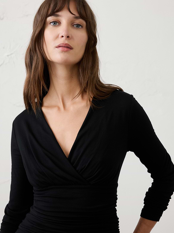 Soft Stretch Shirred Top