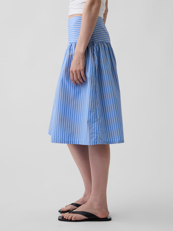 Image number 3 showing, Poplin Drop-Waist Skirt