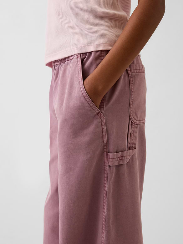 Kids Easy Wide-Leg Utility Pants