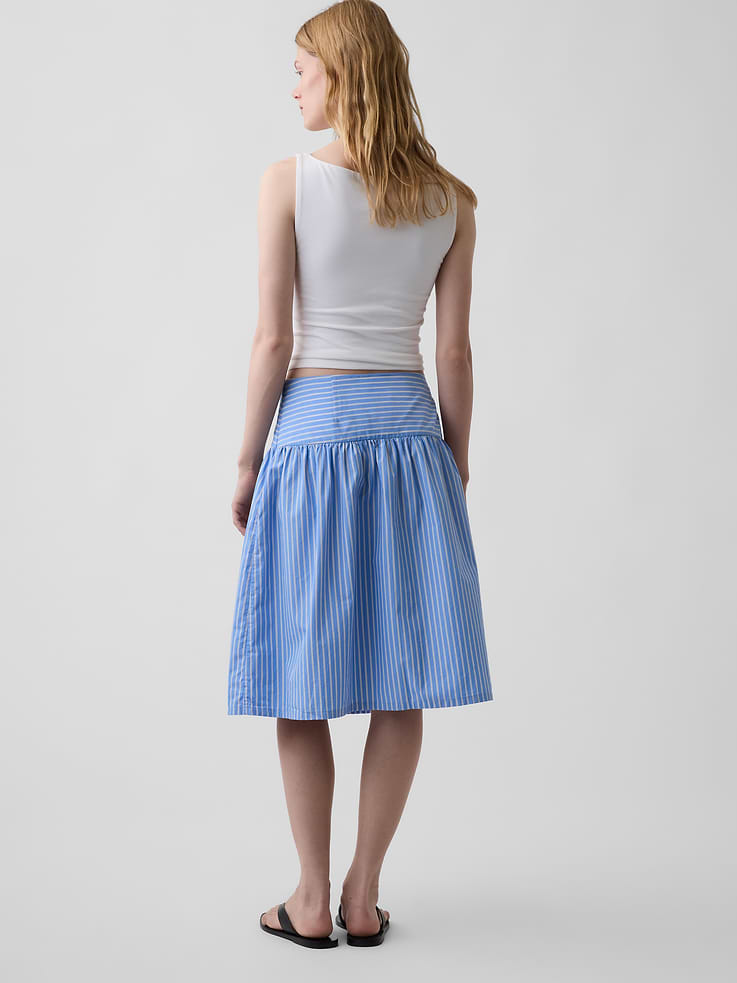 Image number 2 showing, Poplin Drop-Waist Skirt