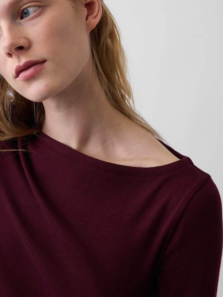 Image number 5 showing, Modern Boatneck T-Shirt