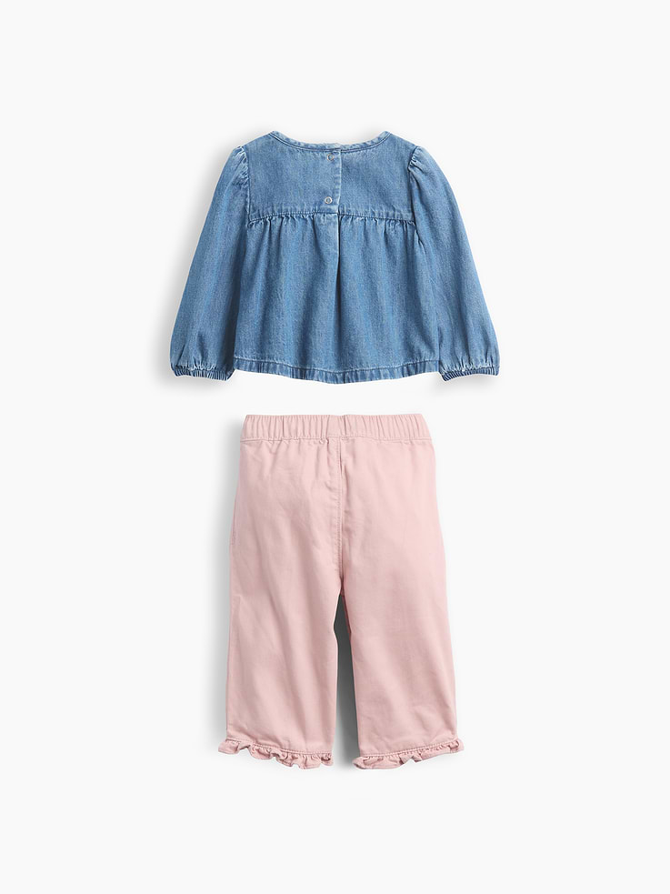 Image number 2 showing, Baby Denim Outfit Set