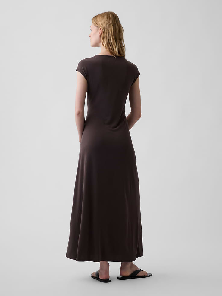 Image number 2 showing, Cap-Sleeve Maxi Dress