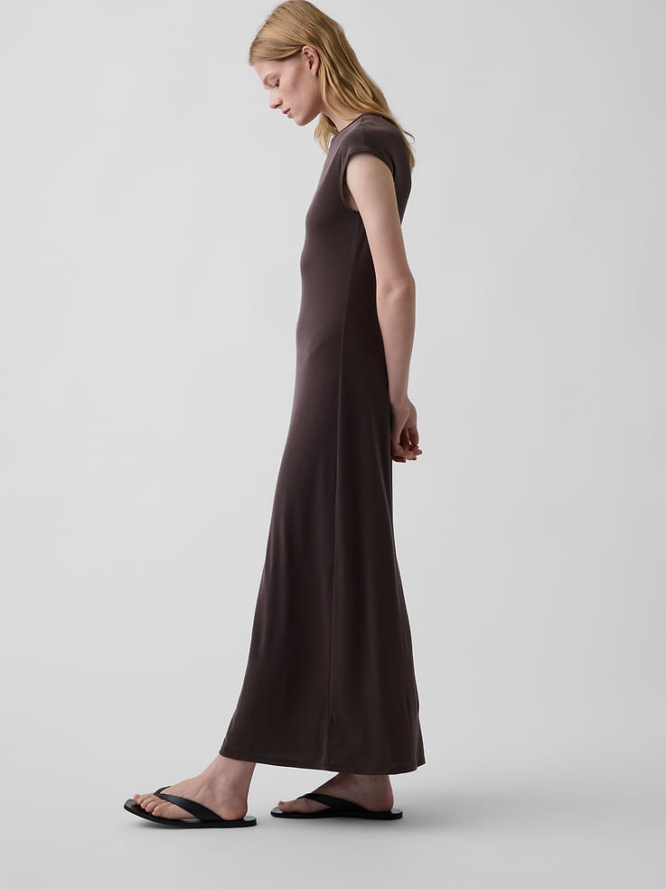 Image number 3 showing, Cap-Sleeve Maxi Dress