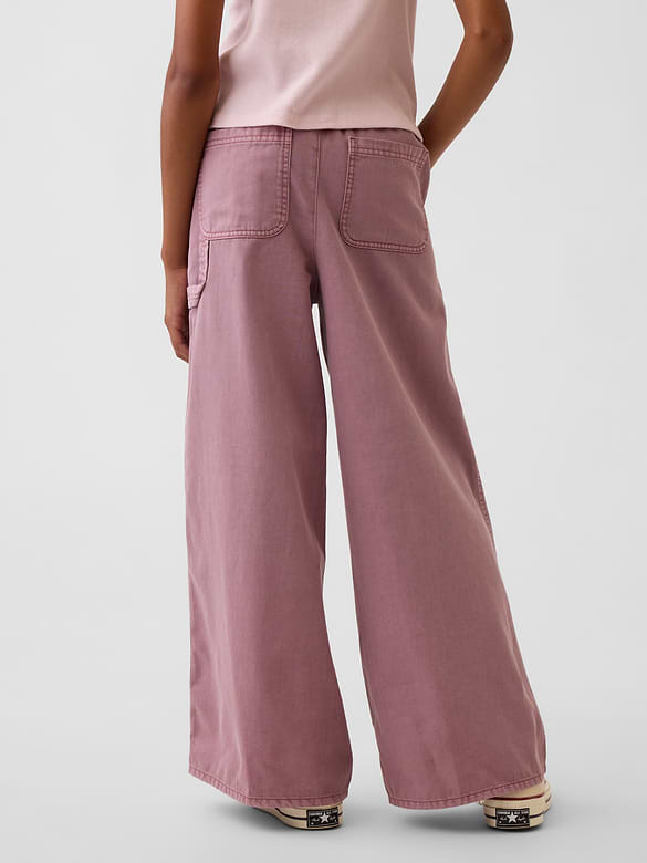 Kids Easy Wide-Leg Utility Pants