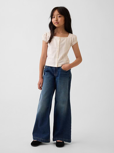 Image number 4 showing, Lace-Trim Button-Front Top