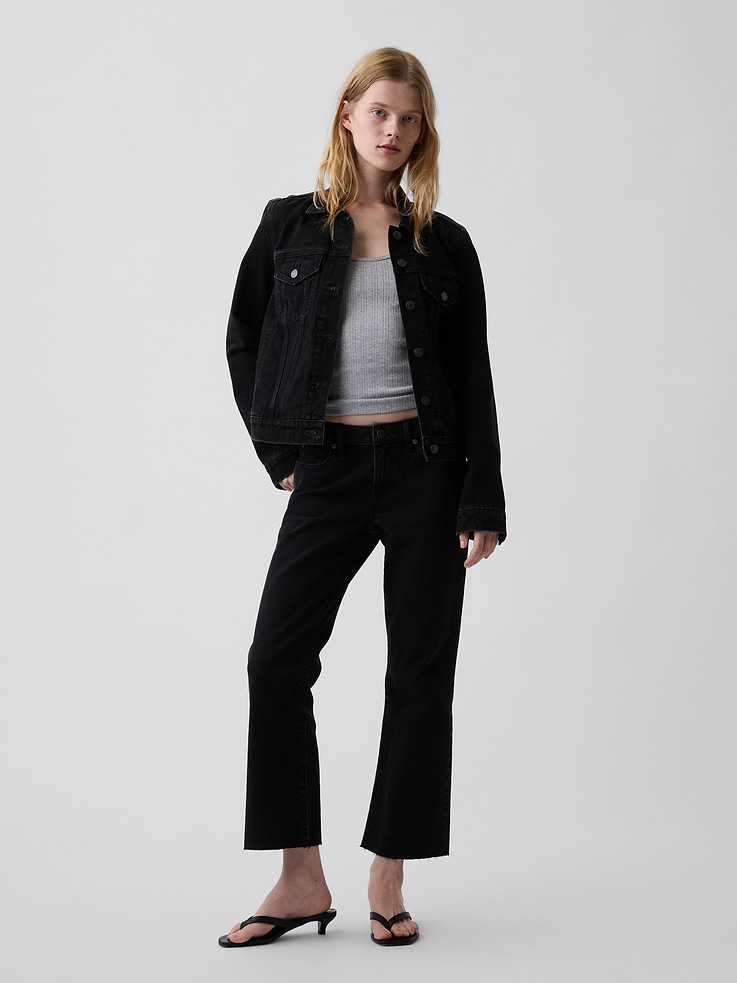 Image number 1 showing, Low Rise Long & Lean Crop Jeans