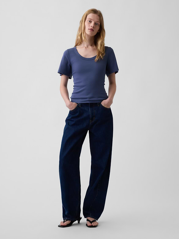 Rib Scoop T-Shirt