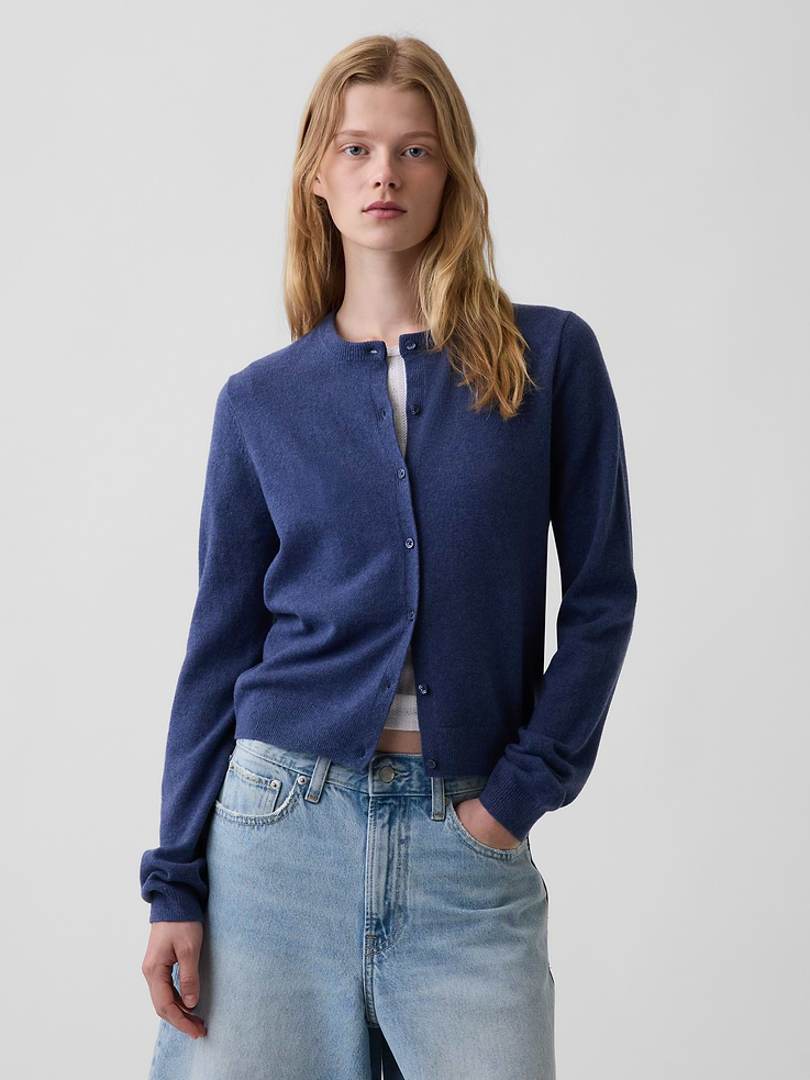 Image number 1 showing, CashSoft Crop Cardigan