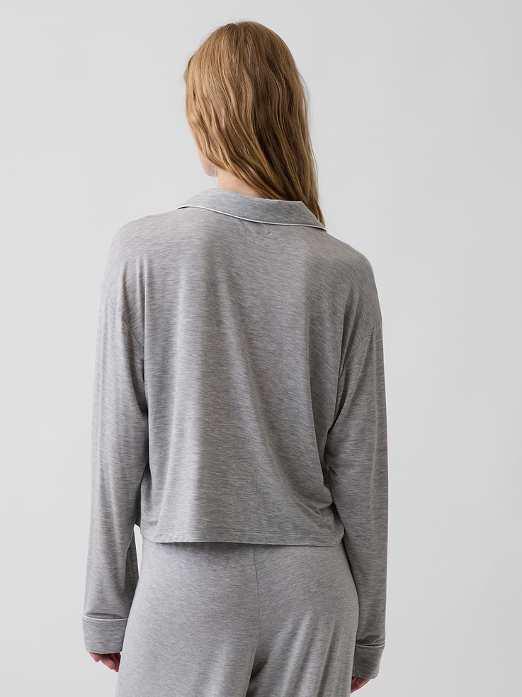 Image number 3 showing, SoftMade Modal Crop PJ Top