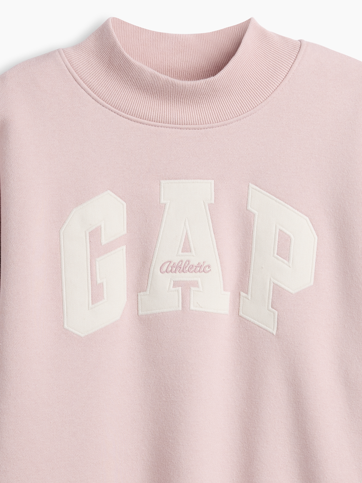 Image number 4 showing, Kids VintageSoft Oversized Mockneck Logo Sweatshirt