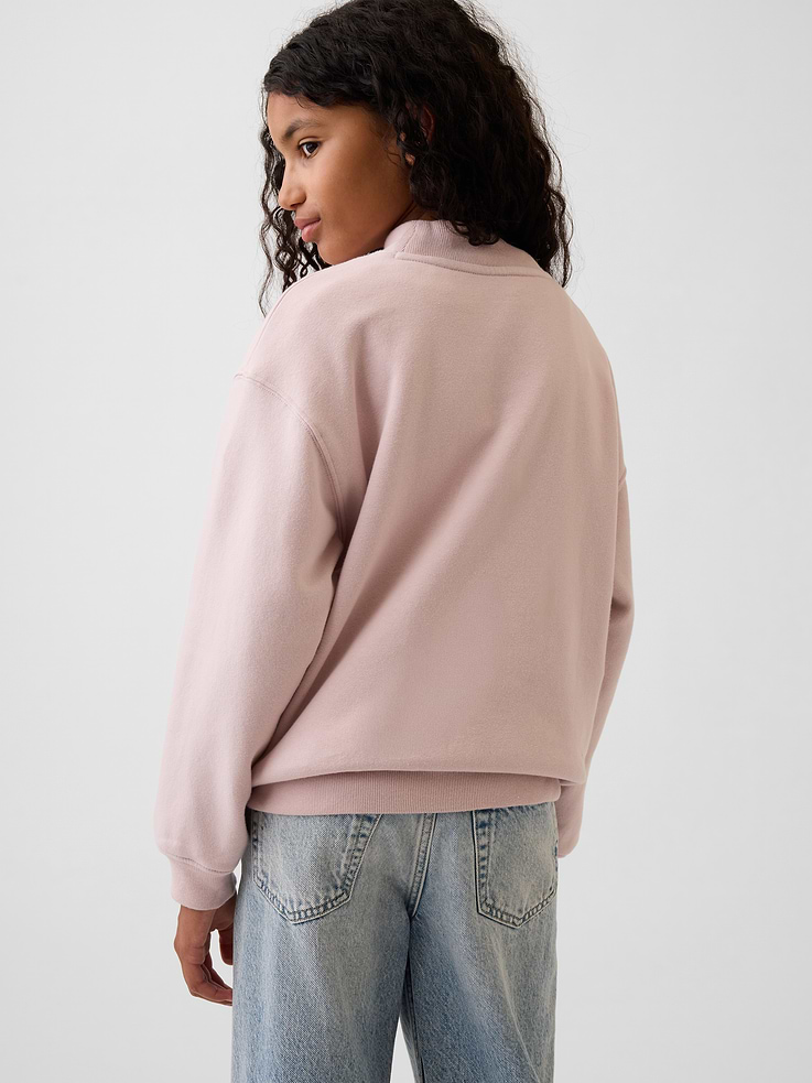 Image number 3 showing, Kids VintageSoft Oversized Mockneck Logo Sweatshirt