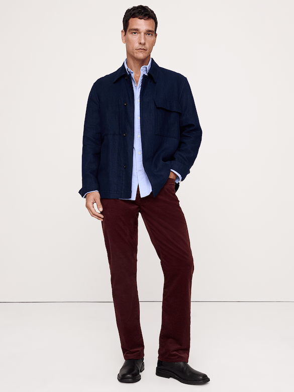 Pantalon Voyageur droit en velours côtelé