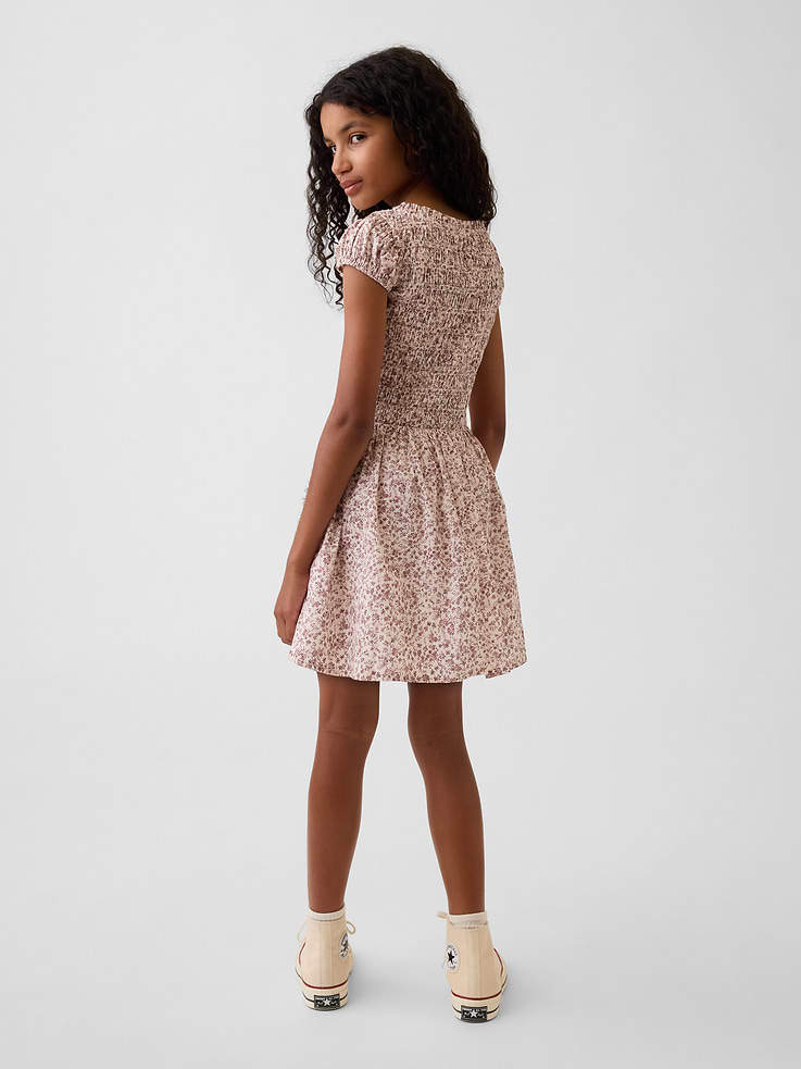 Image number 3 showing, Kids Smocked Print Dress