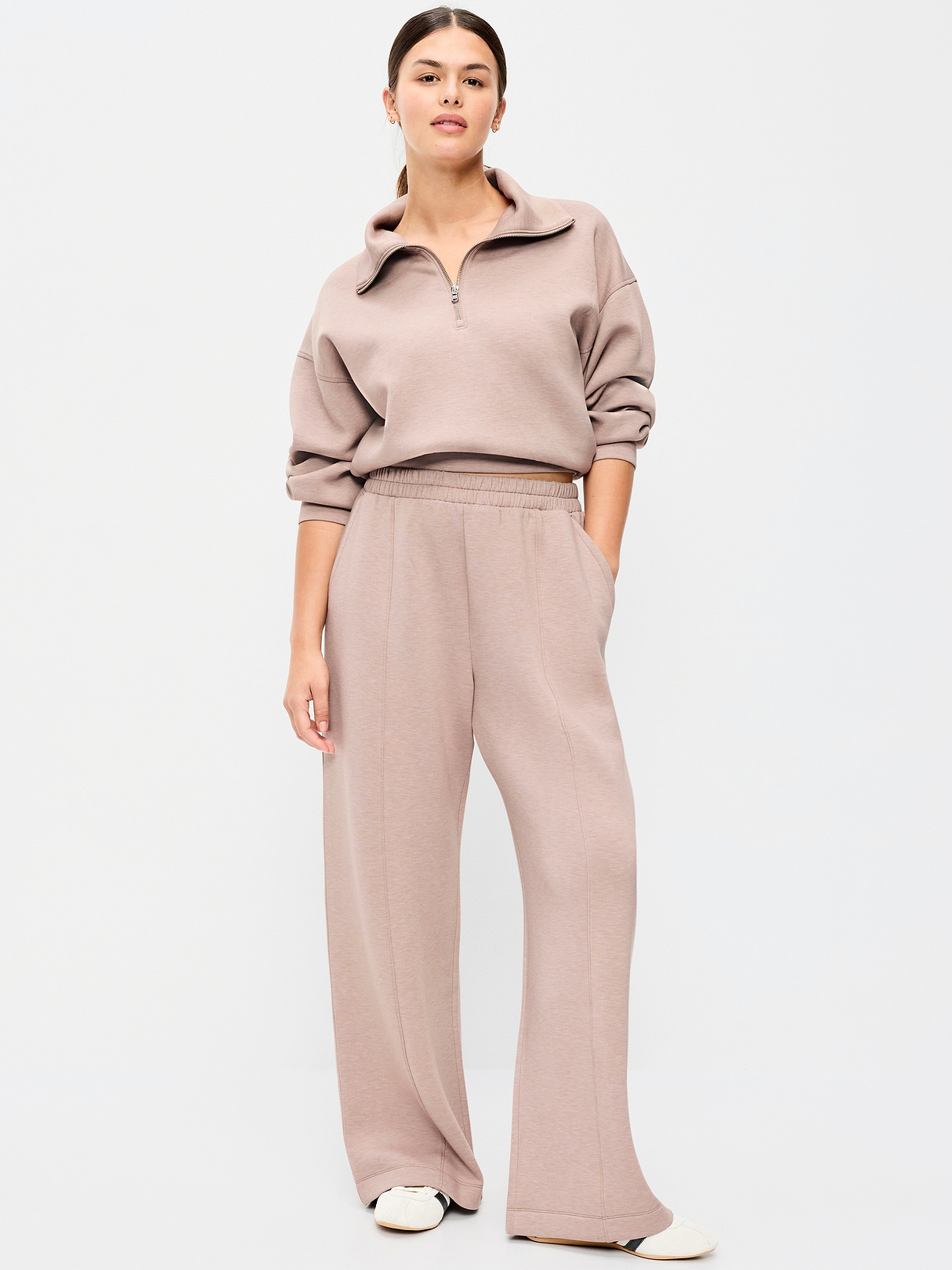 High-Waisted Bounce Fleece Wide-Leg Sweatpants | Old Navy