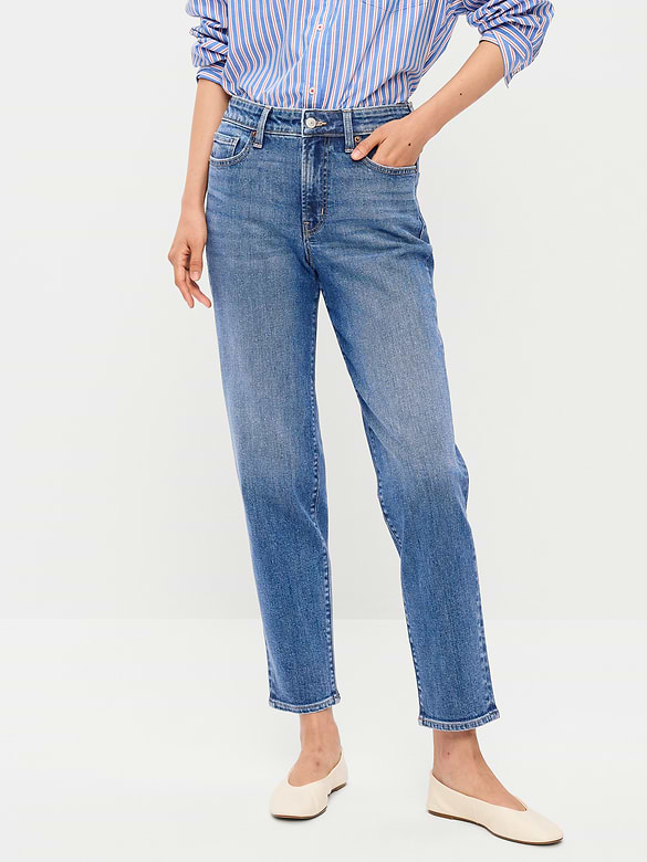High-Waisted OG Straight Ankle Jeans
