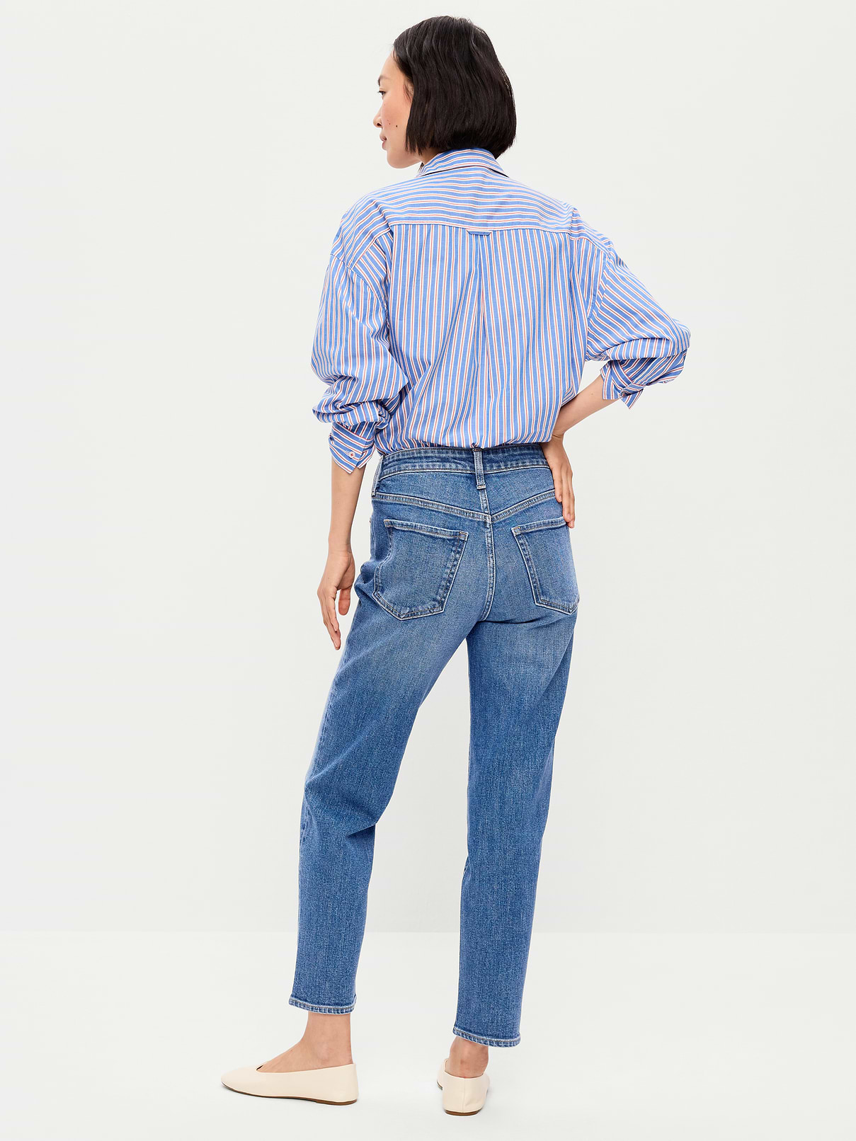 L'image numéro 3 présente Jean OG droit à taille haute longueur cheville