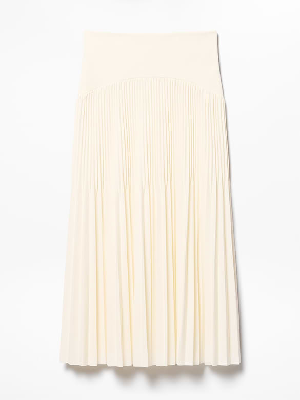 Featherweight Plissé Midi Skirt