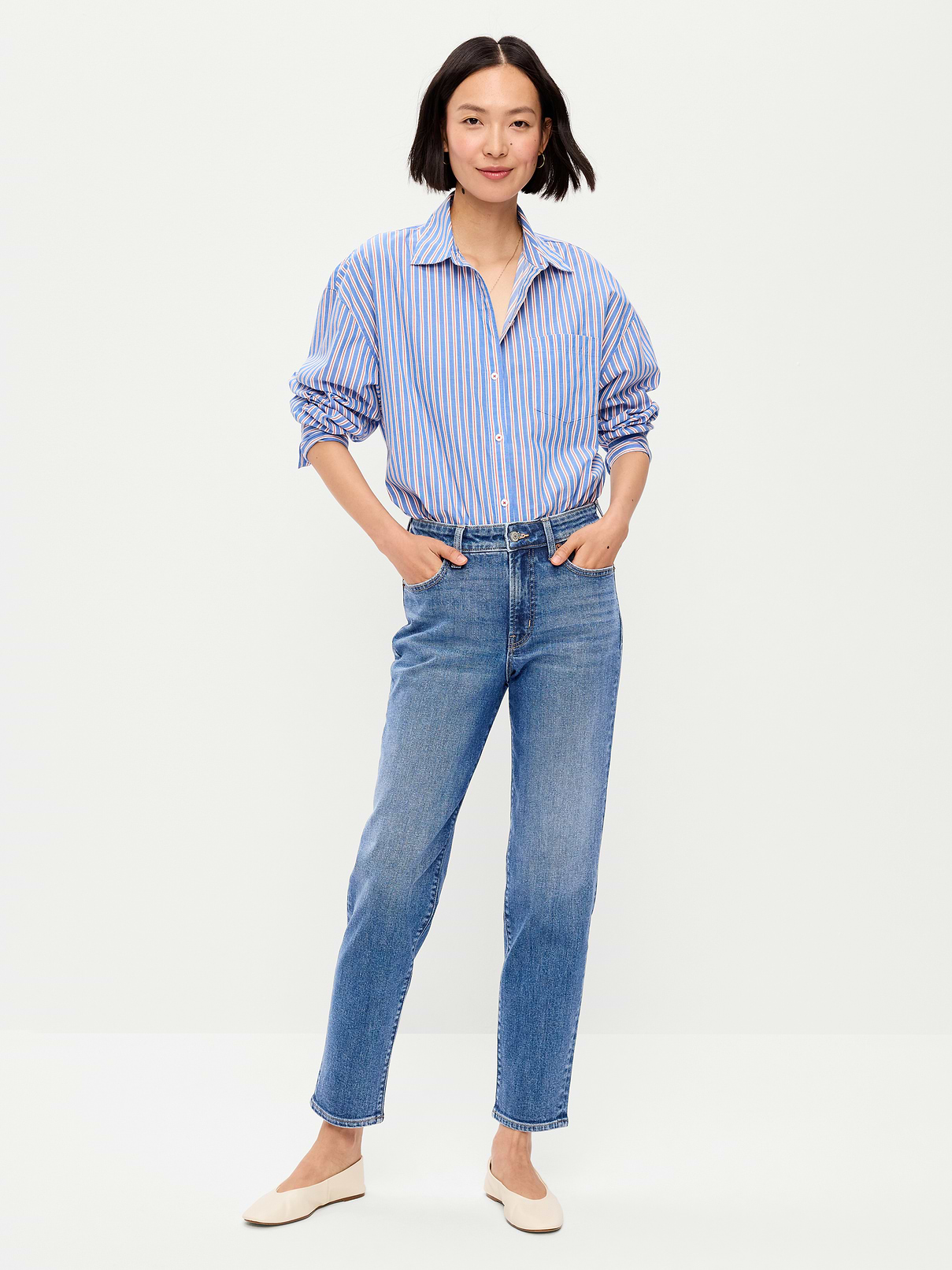 L'image numéro 1 présente Jean OG droit à taille haute longueur cheville