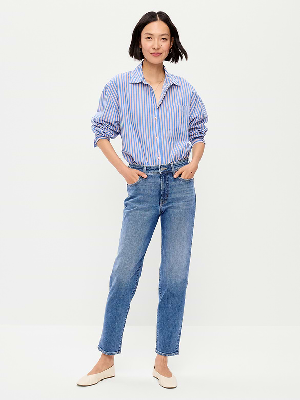 High-Waisted OG Straight Ankle Jeans