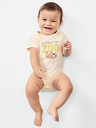 Image number 1 showing, Unisex Short-Sleeve Graphic Bodysuit for Baby