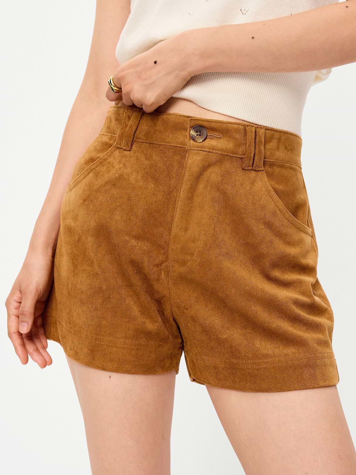High-Waisted Faux-Suede Shorts | Old Navy