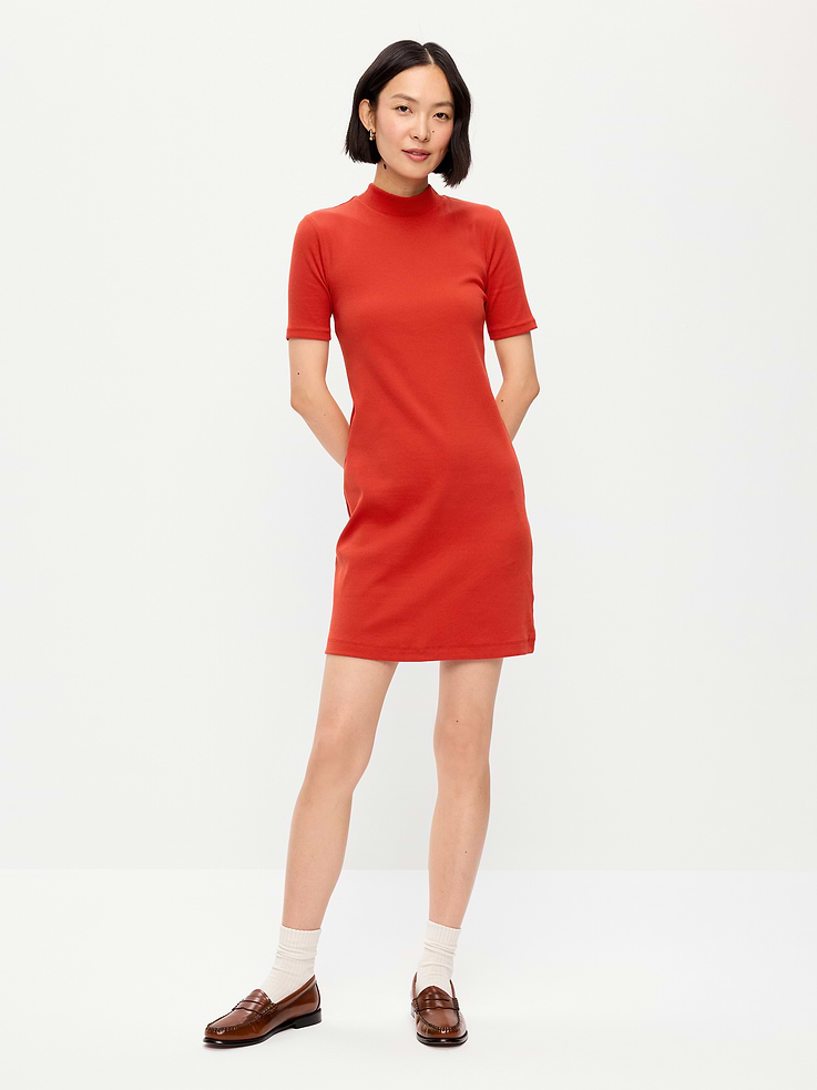 Image number 1 showing, Snug Mock-Neck Bodycon Mini Dress
