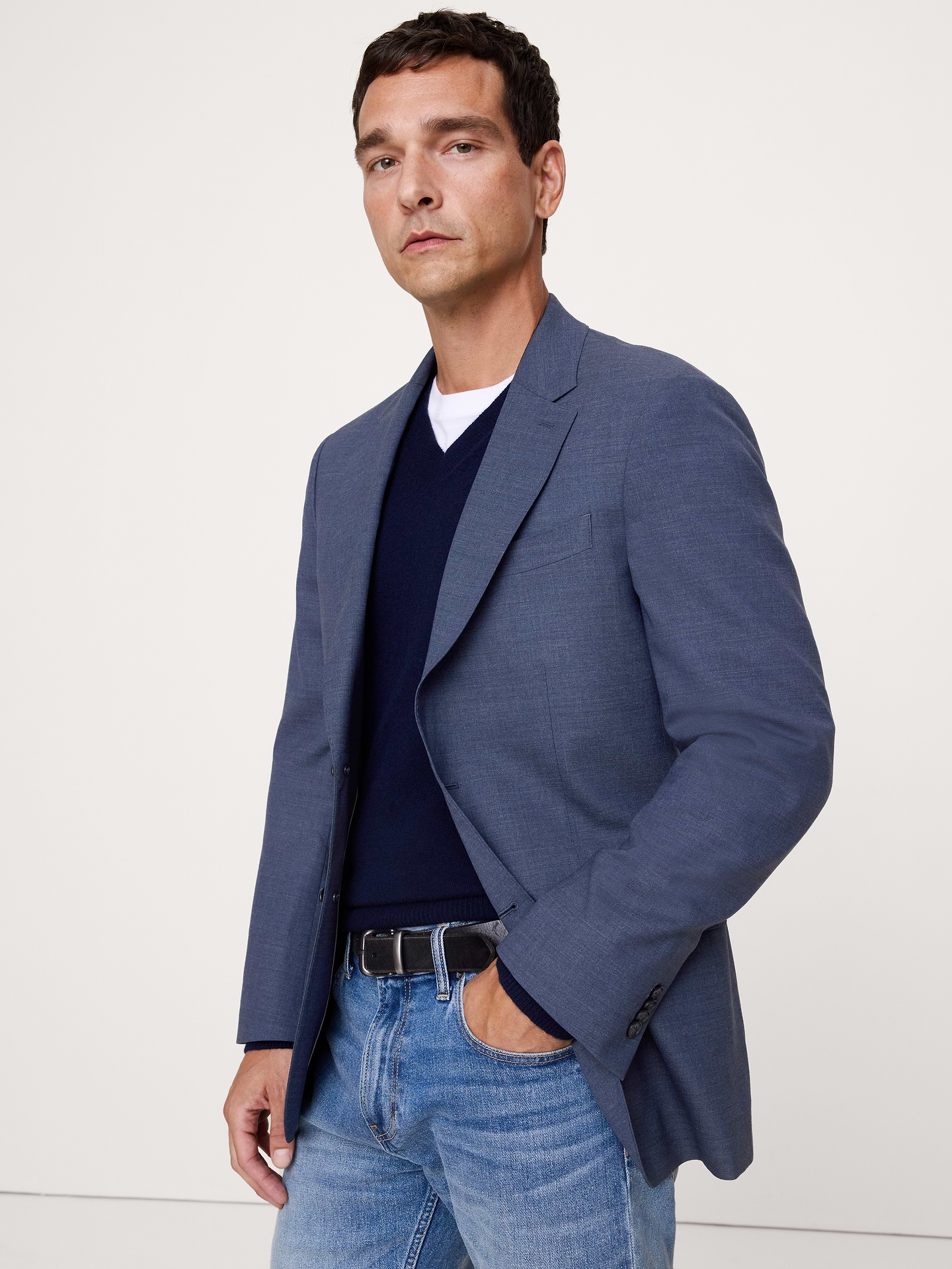 Image number 4 showing, Tailored Slim Signature Stretch Italian Rustico Suit Jacket