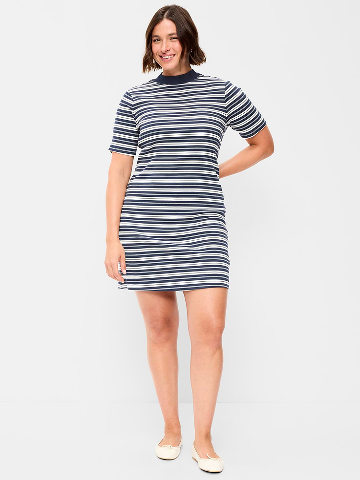 Image number 7 showing, Snug Mock-Neck Bodycon Mini Dress
