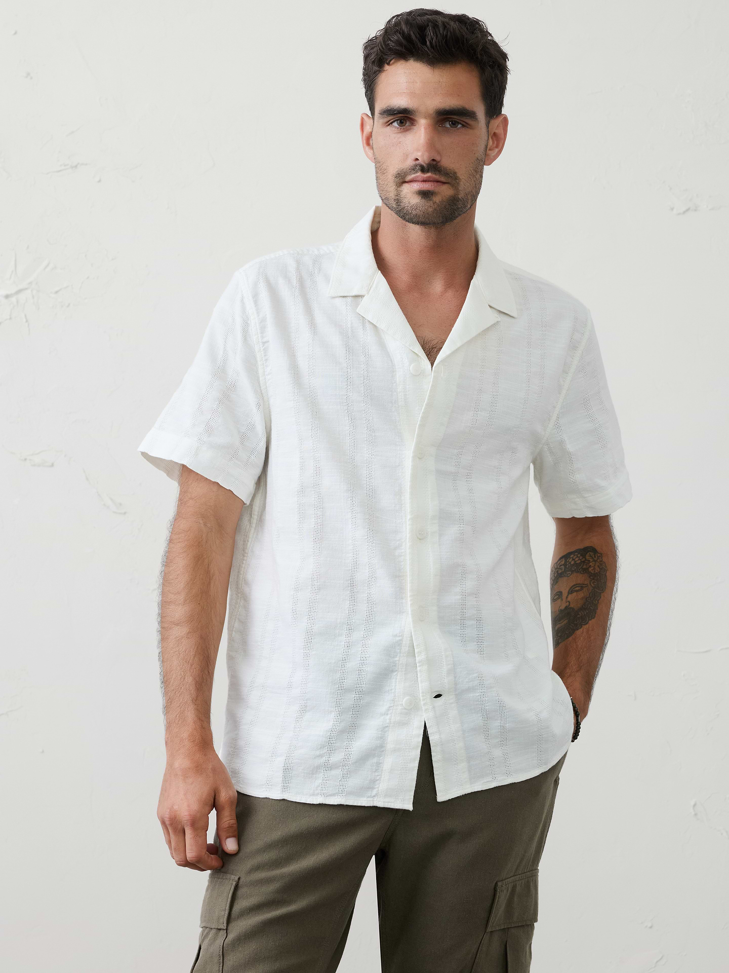 Image number 1 showing, Standard-Fit Textured Resort Shirt