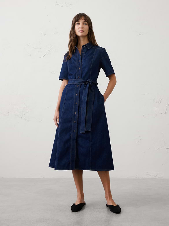 Denim Midi Shirtdress
