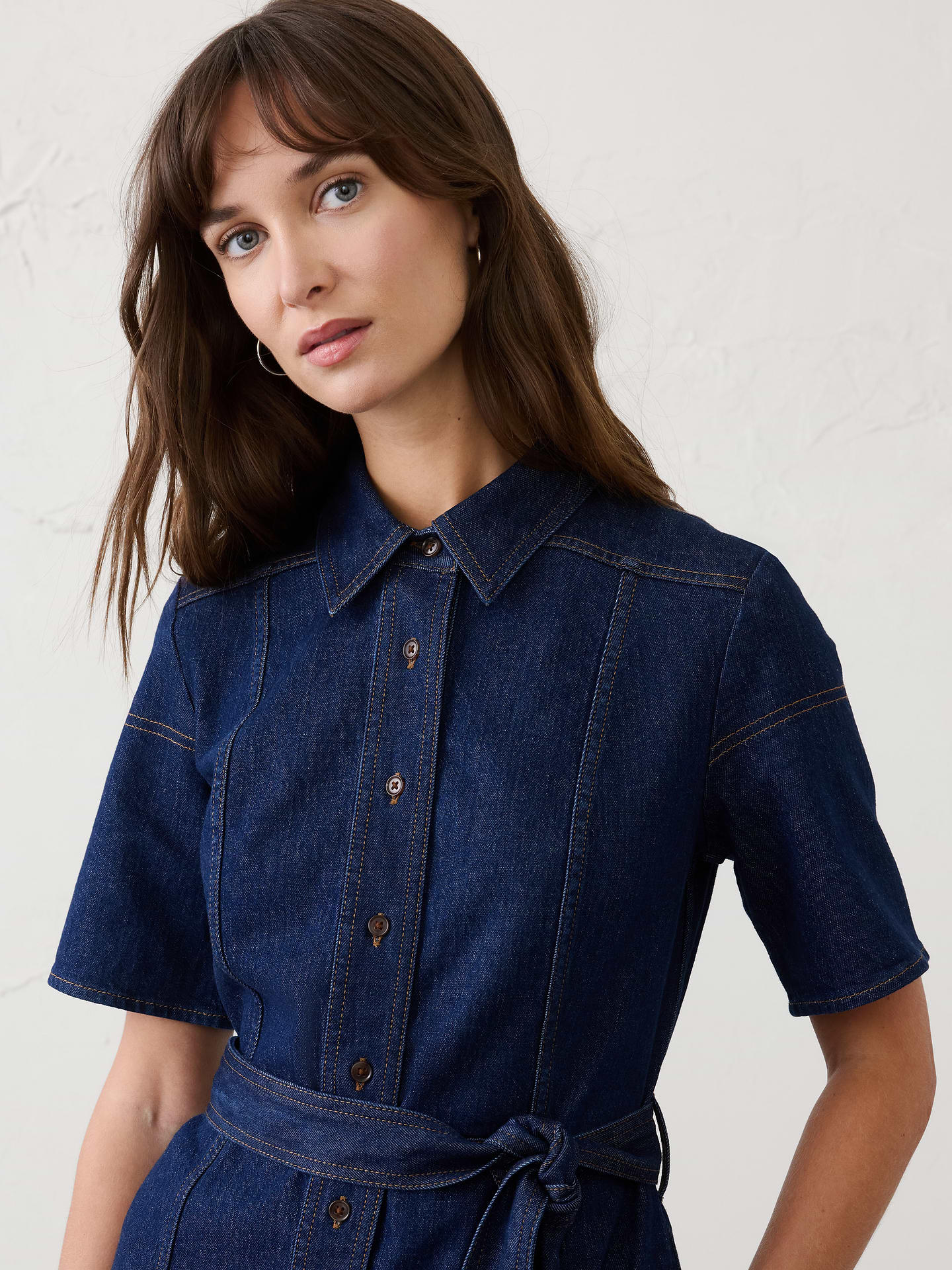 Image number 3 showing, Denim Midi Shirtdress