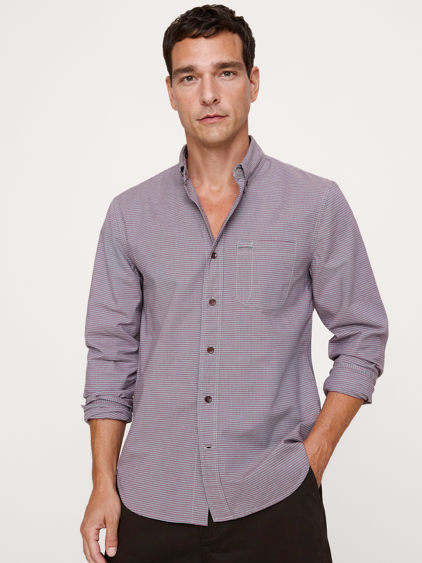L'image numéro 1 présente Chemise Oxford de coton coupe standard