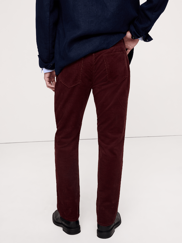 Pantalon Voyageur droit en velours côtelé