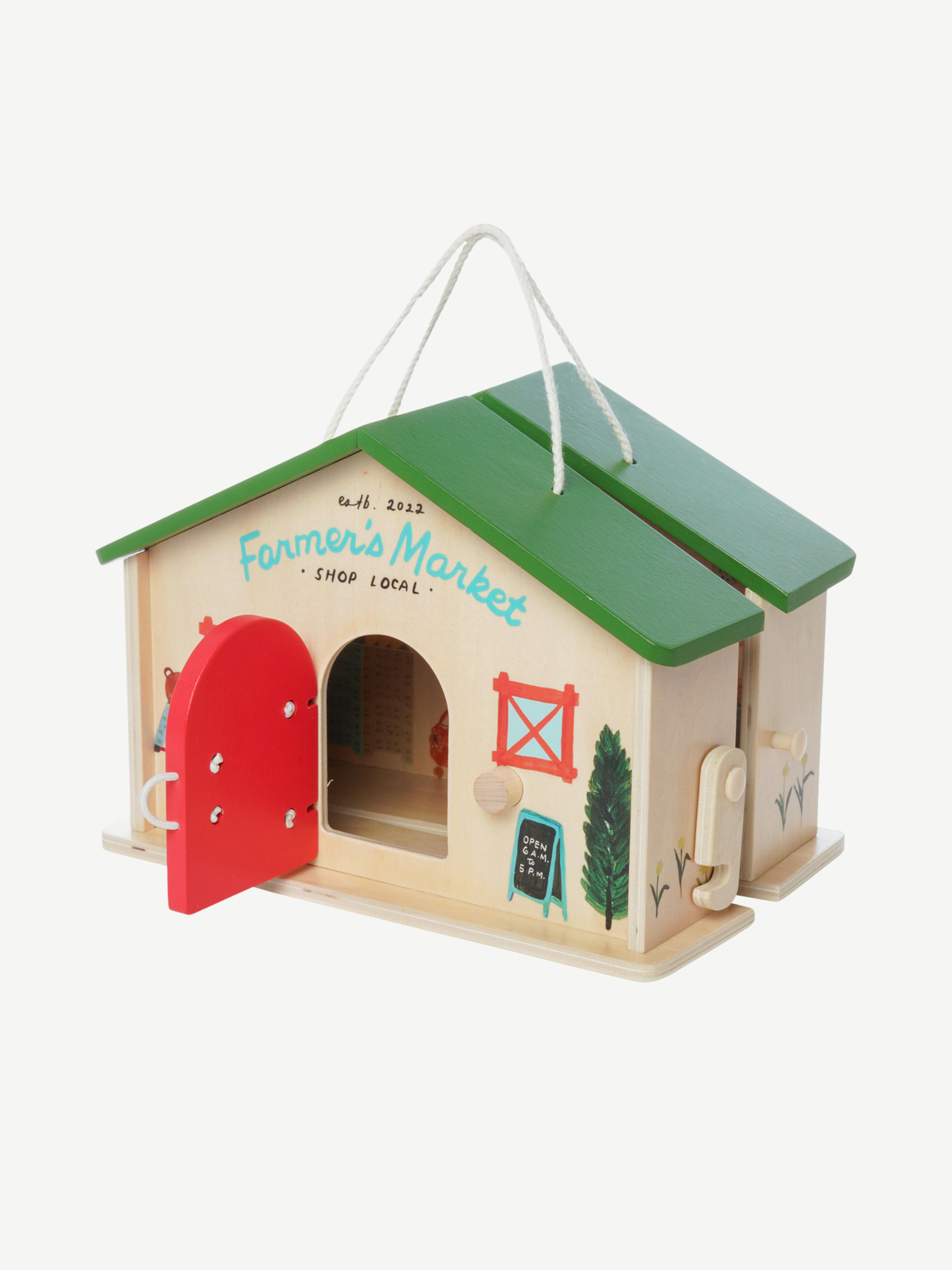 Image number 2 showing, Manhattan Toy Farmers Market Day Wooden Playset