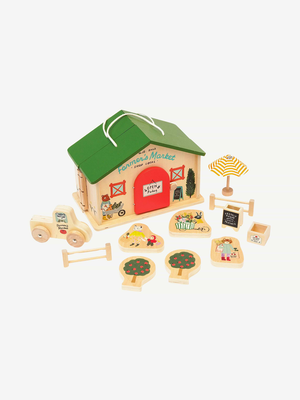 Image number 3 showing, Manhattan Toy Farmers Market Day Wooden Playset