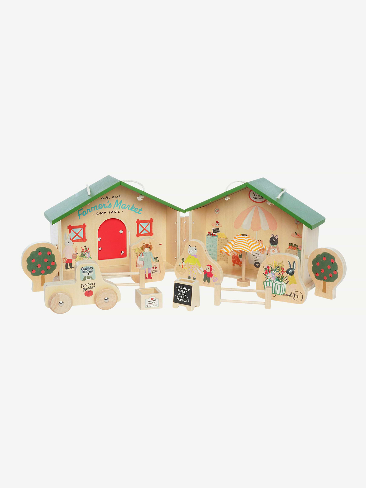 Image number 4 showing, Manhattan Toy Farmers Market Day Wooden Playset