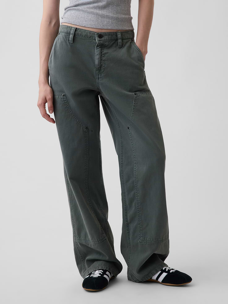 Image number 2 showing, Low Rise '90s Loose Double-Knee Carpenter Pants