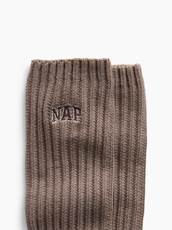 Nap Logo Slouchy Crew Socks