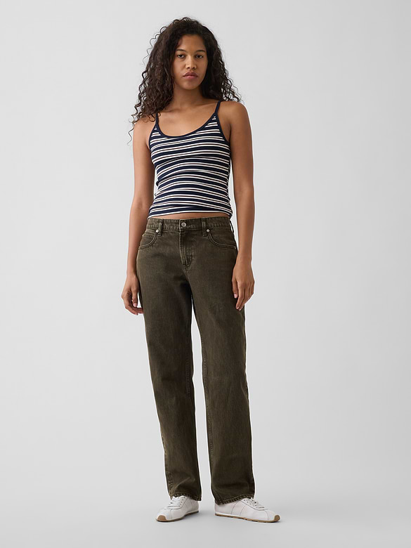 Mid Rise Straight Taper Jeans