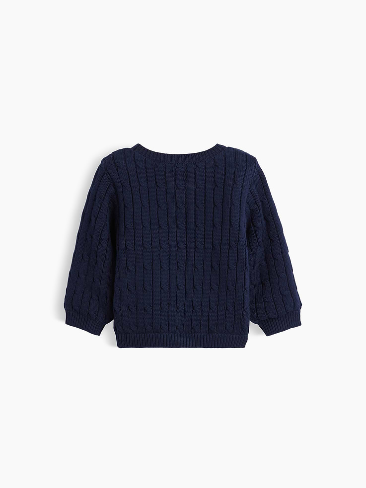 Image number 2 showing, Baby Sherpa-Lined Cable-Knit Cardigan Sweater