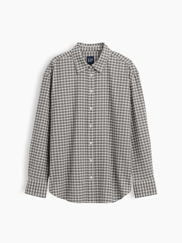 Seersucker Plaid Oversized Shirt