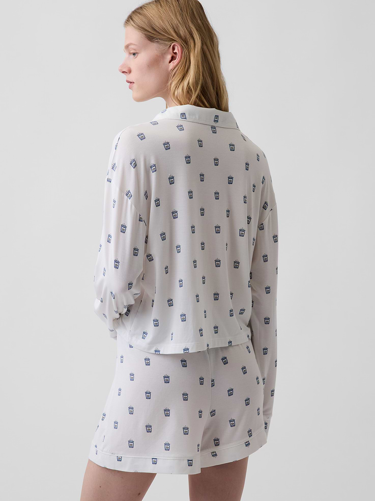 Image number 3 showing, SoftMade Modal Crop PJ Top