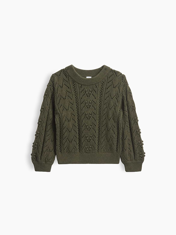Baby & Toddler Textured Crewneck Sweater