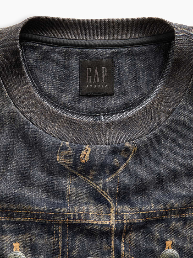 Image number 8 showing, GapStudio Printed Denim Terry Dress